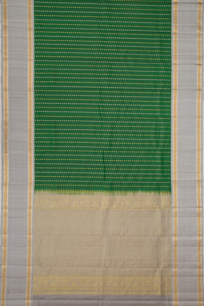 Taranga Kanchi Silk Brocade Green Saree