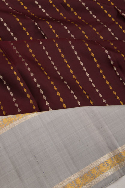 Taranga Kanchi Silk Brocade Brown Saree