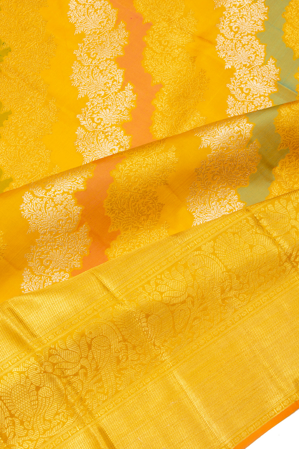 Kanchipuram Silk Jaal Rangkat Saree