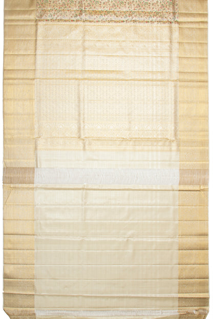 Kanchipuram Silk Tissue Brocade Gold Saree