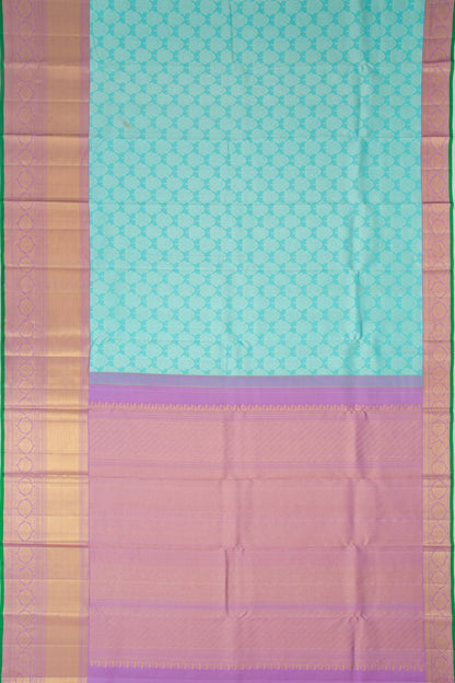 Kanchipuram Silk Brocade Sky Blue Saree