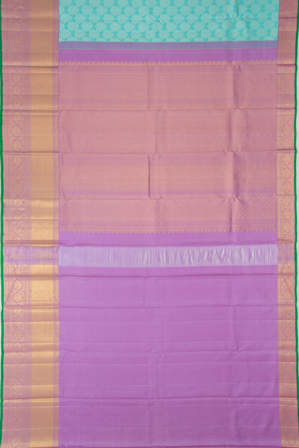Kanchipuram Silk Brocade Sky Blue Saree