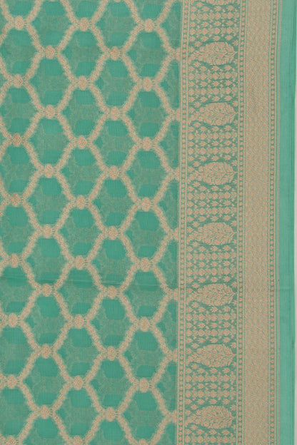 Organza Brocade Sea Green Saree