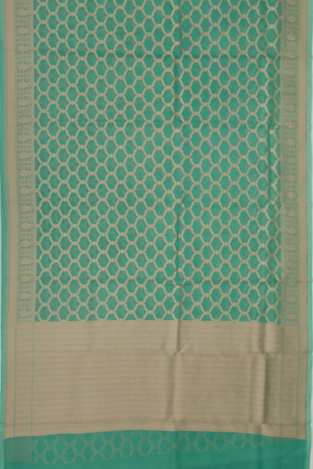 Organza Brocade Sea Green Saree