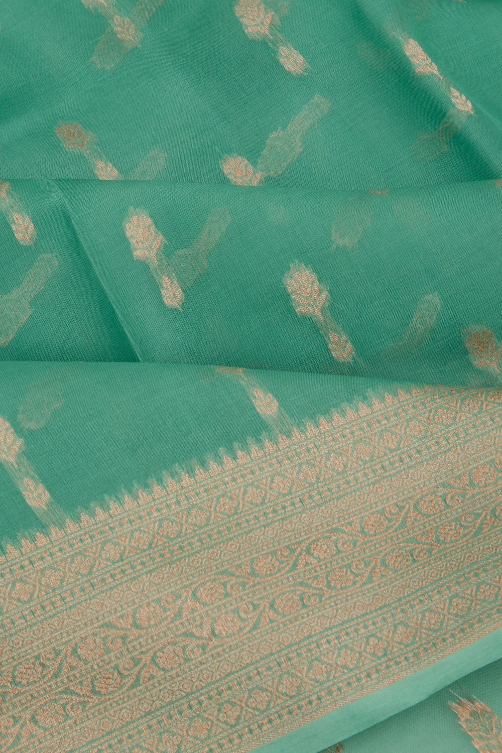 Organza Butta Sea Green Saree