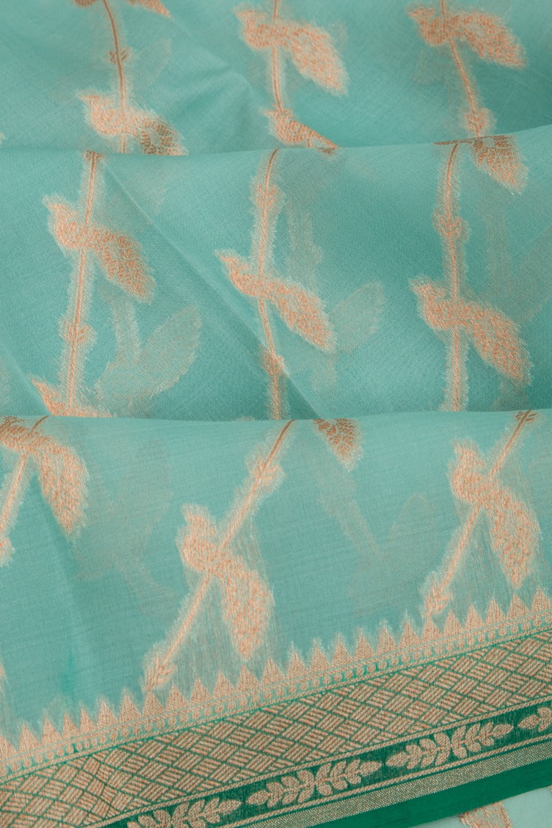 Organza Jaal Sky Blue Saree
