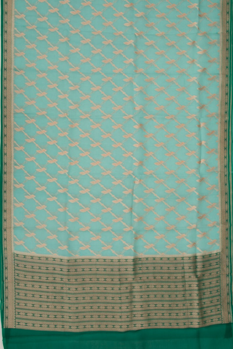 Organza Jaal Sky Blue Saree