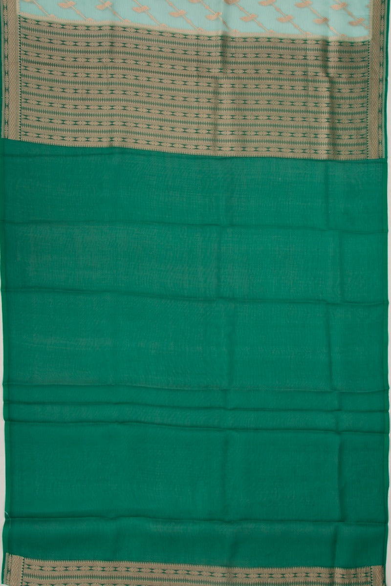 Organza Jaal Sky Blue Saree