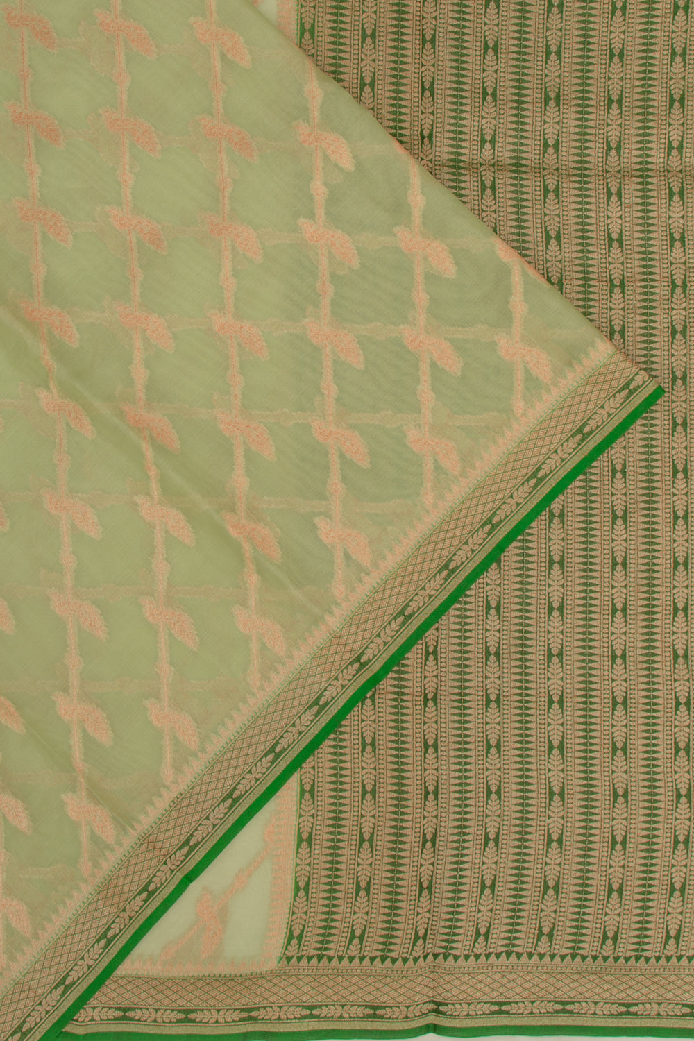 Organza Jaal Pastel Green Saree