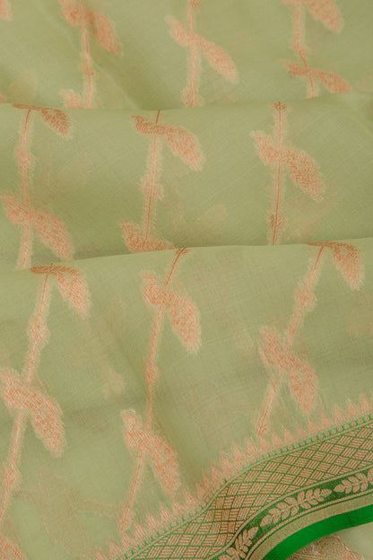 Organza Jaal Pastel Green Saree