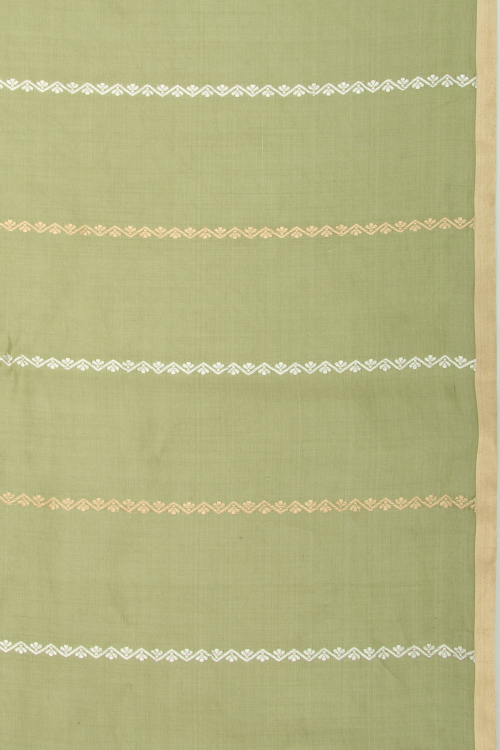 Tussar Brocade Sage Green Saree