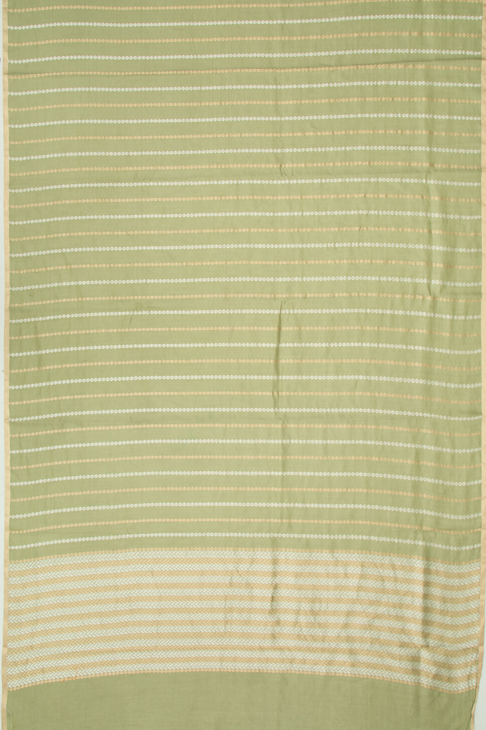 Tussar Brocade Sage Green Saree
