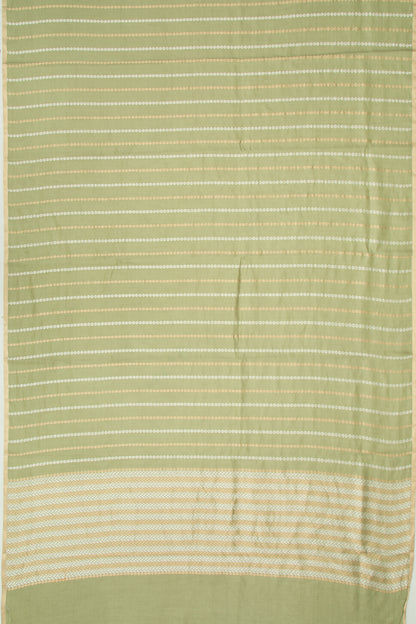 Tussar Brocade Sage Green Saree