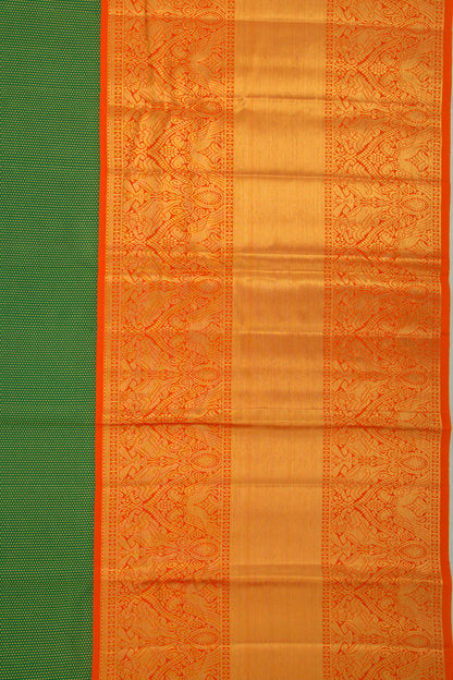Kanchipuram Silk Brocade Green Saree