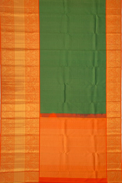 Kanchipuram Silk Brocade Green Saree