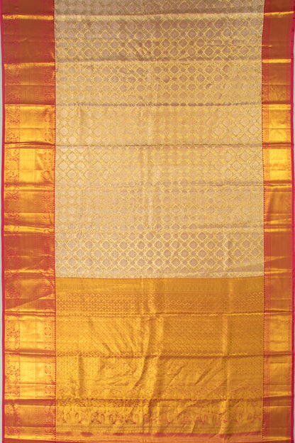 Taranga Kanchi Silk Tissue Brocade Gold Saree