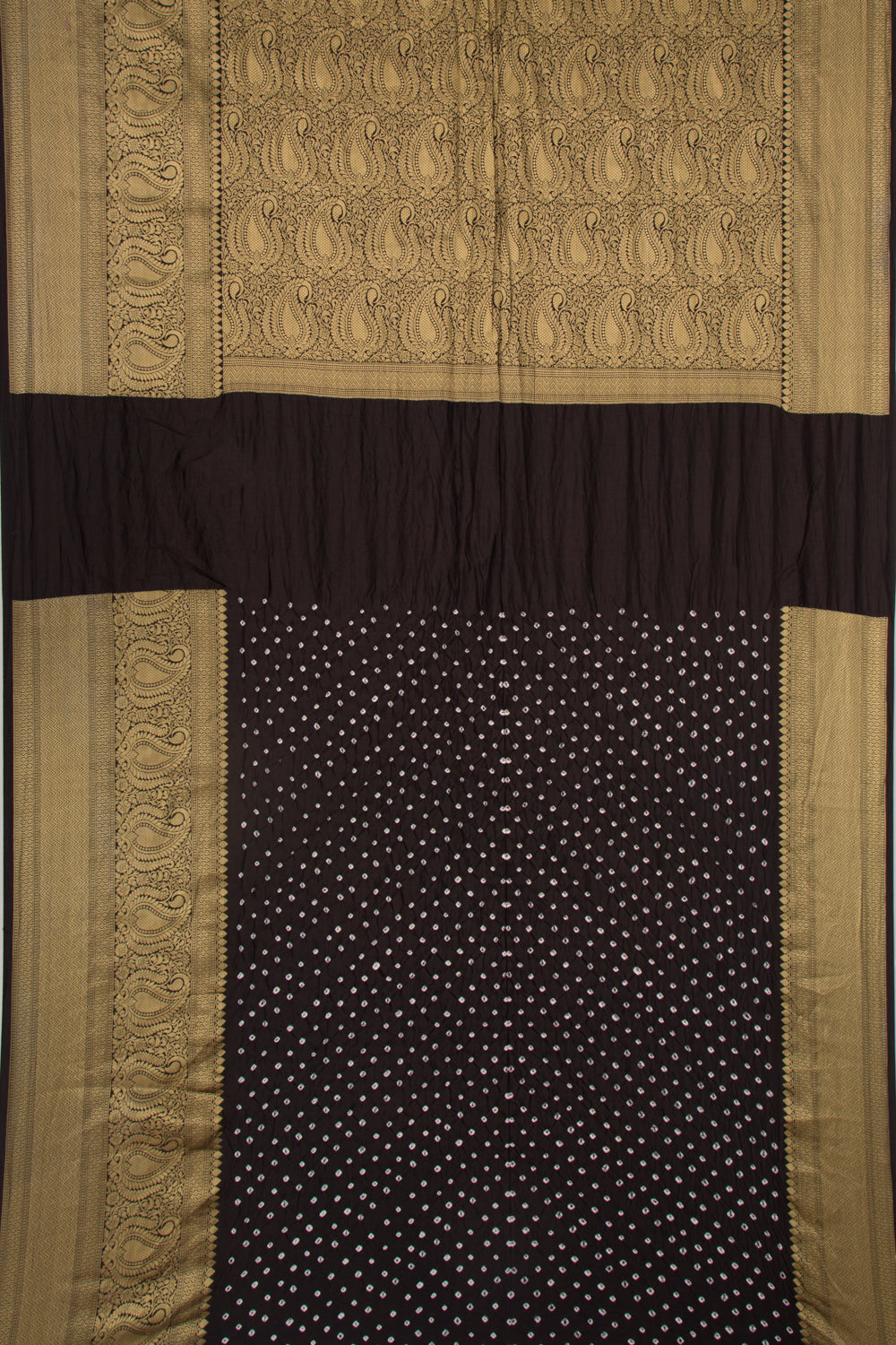 Chiniya Silk Bandhani Red Saree