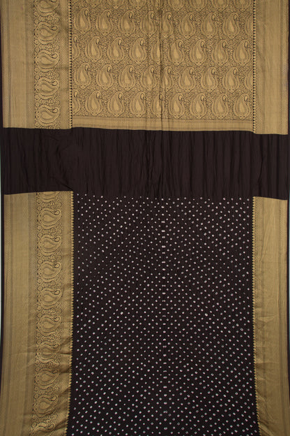 Chiniya Silk Bandhani Red Saree