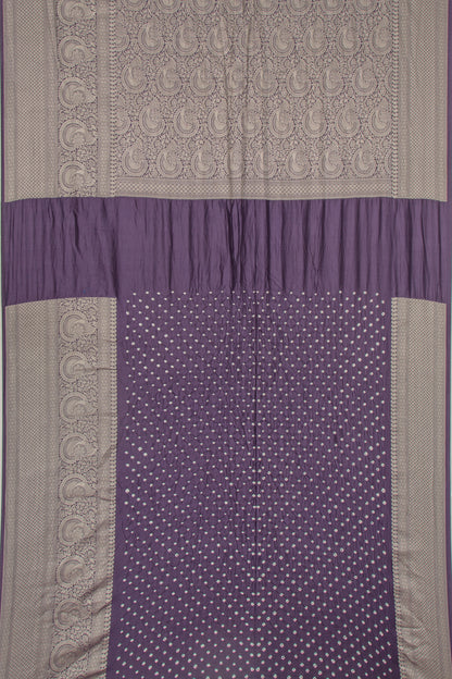 Chiniya Silk Bandhani Green Saree
