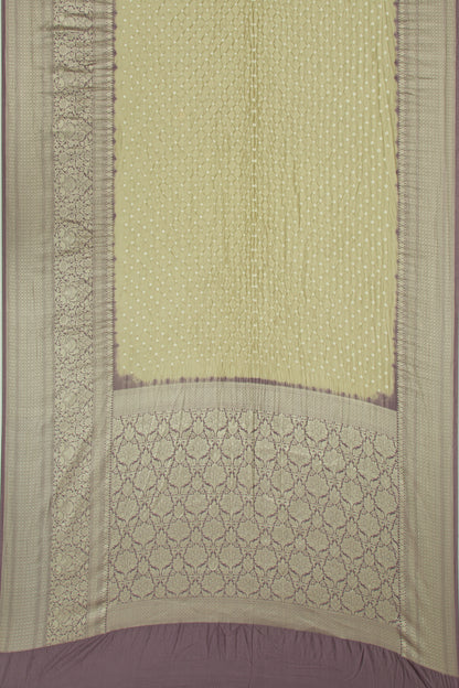 Chiniya Silk Bandhani Pastel Green Saree