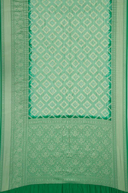 Chiniya Silk Bandhani Pastel Green Saree