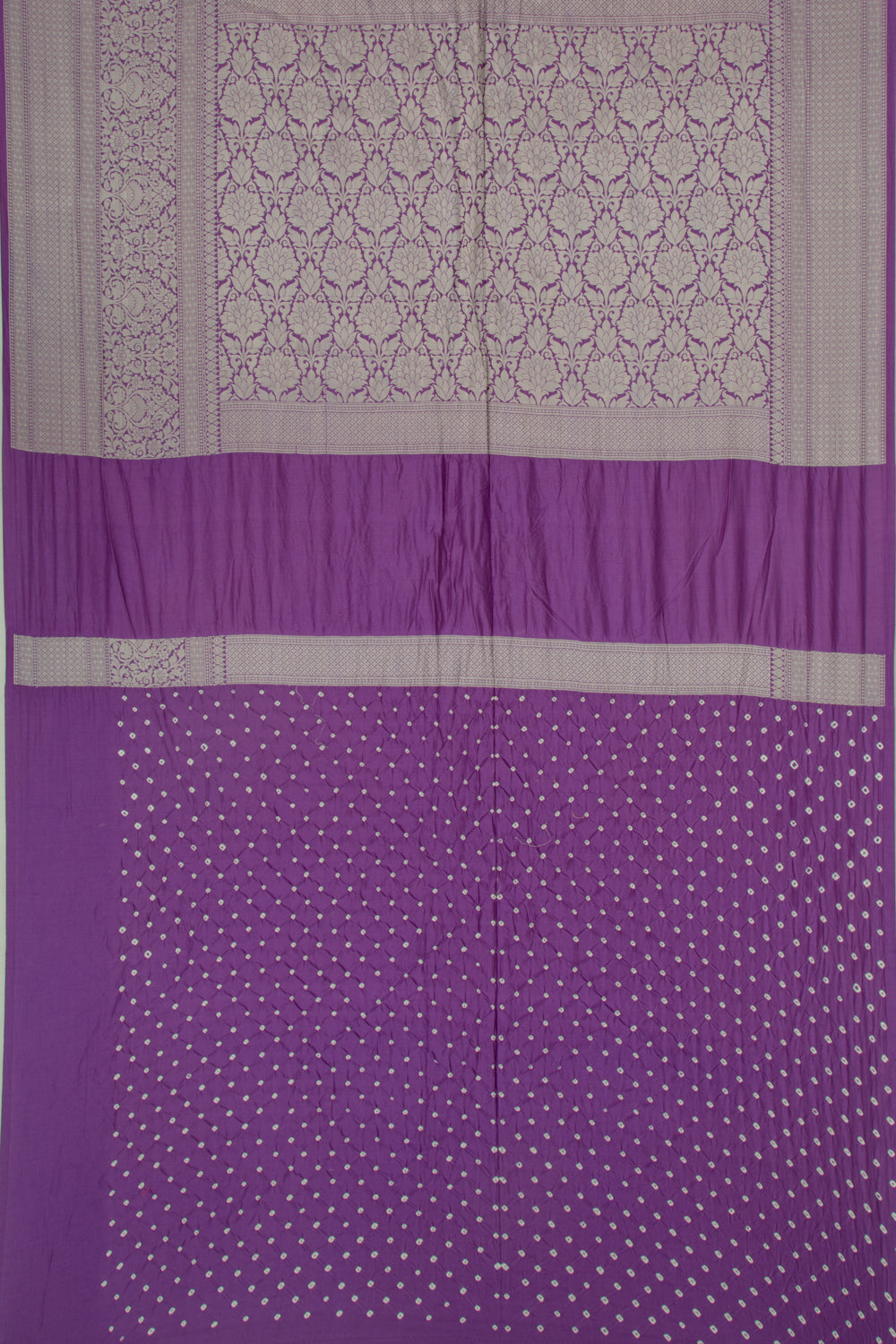 Chiniya Silk Bandhani And Brocade Orange Saree