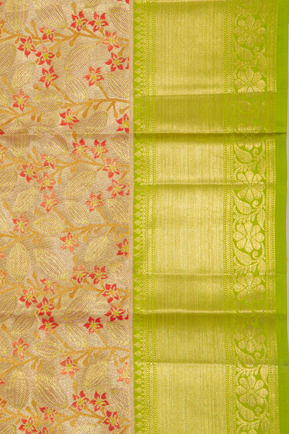 Taranga Kanchi Silk Tissue Jaal Gold Saree