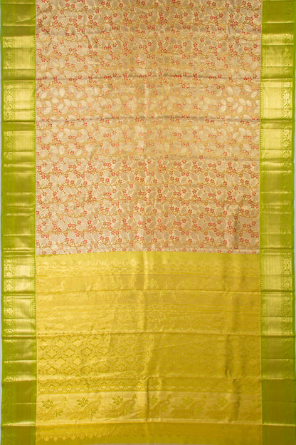 Taranga Kanchi Silk Tissue Jaal Gold Saree