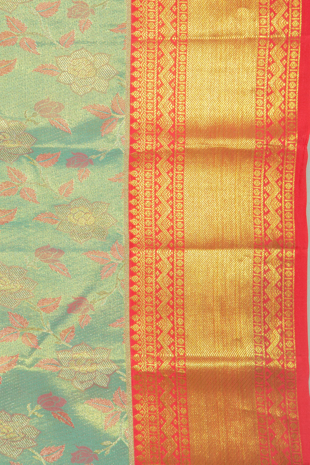 Taranga Kanchi Silk Tissue Brocade Blue Saree