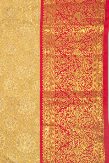 Taranga Kanchi Silk Tissue Brocade Gold Saree