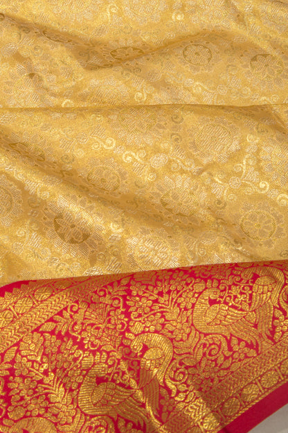 Taranga Kanchi Silk Tissue Brocade Gold Saree