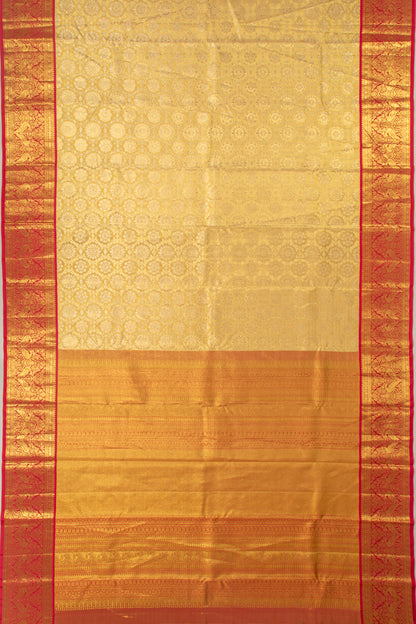 Taranga Kanchi Silk Tissue Brocade Gold Saree