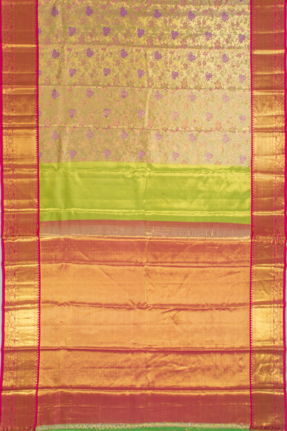 Taranga Kanchi Silk Tissue Jaal Gold Saree