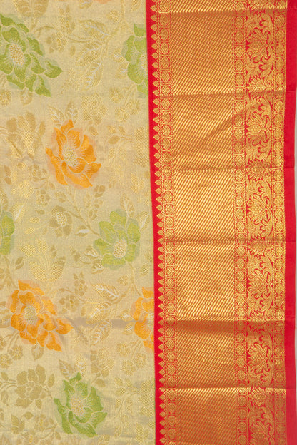 Taranga Kanchi Silk Tissue Jaal Gold Saree