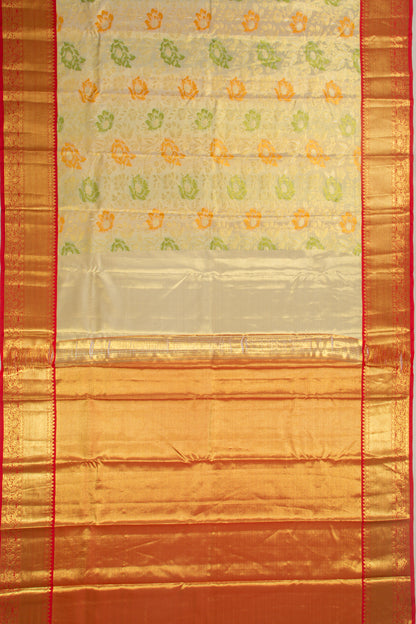 Taranga Kanchi Silk Tissue Jaal Gold Saree
