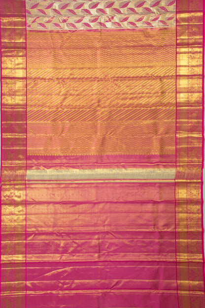 Kanchipuram Silk Tissue Brocade Gold Saree
