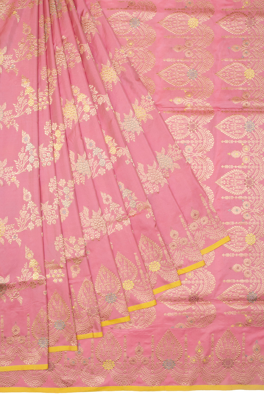 Banarasi Silk Jaal Pink Saree