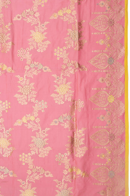 Banarasi Silk Jaal Pink Saree