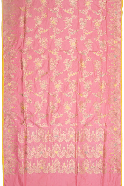 Banarasi Silk Jaal Pink Saree