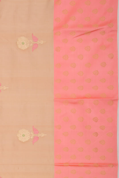 Banarasi Katan Silk Butta Beige Saree