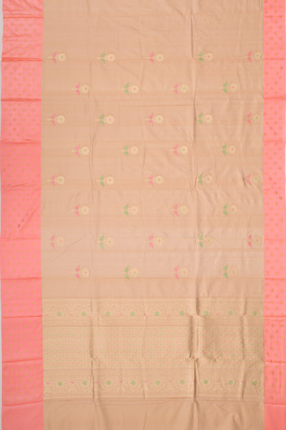 Banarasi Katan Silk Butta Beige Saree