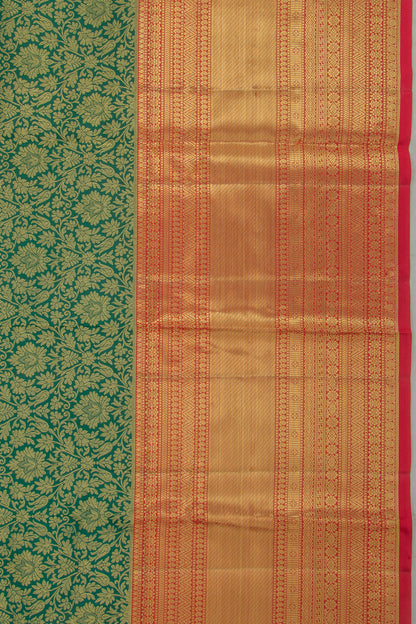 Taranga Kanchi Silk Brocade Green Saree