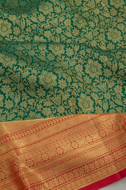 Taranga Kanchi Silk Brocade Green Saree