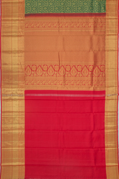 Taranga Kanchi Silk Brocade Green Saree