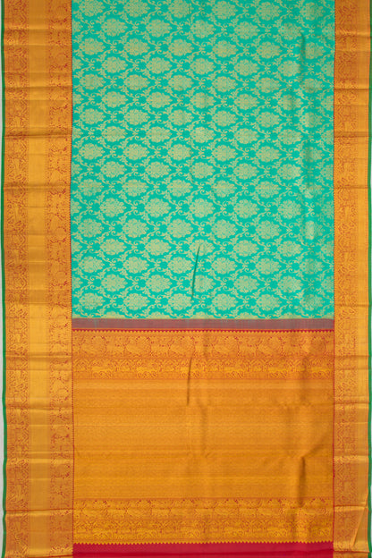 Taranga Kanchi Silk Jaal And Butta Sea Green Saree