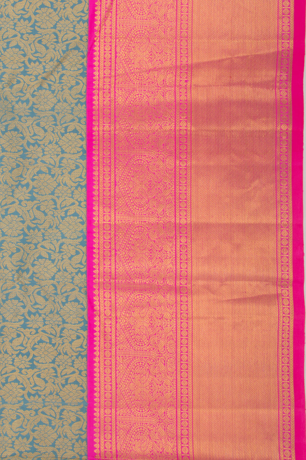 Taranga Kanchi Silk Brocade Pastel Blue Saree