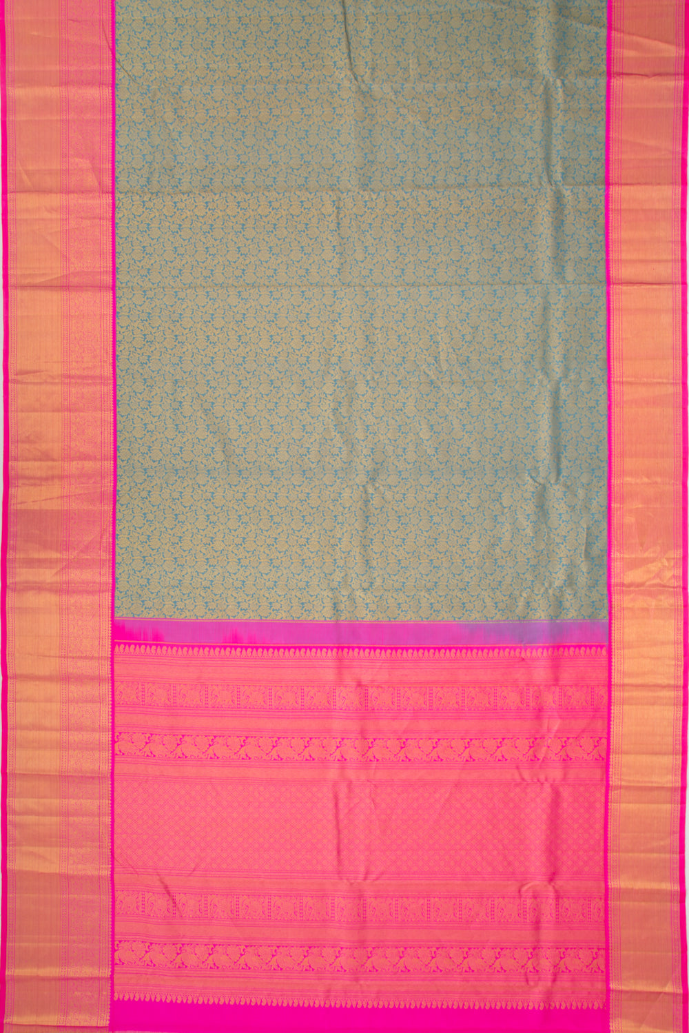Taranga Kanchi Silk Brocade Pastel Blue Saree