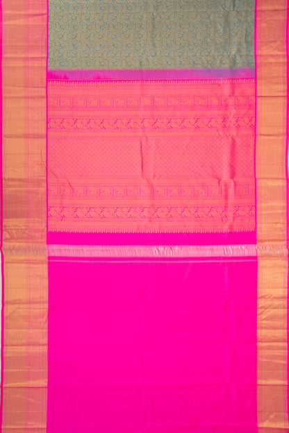 Taranga Kanchi Silk Brocade Pastel Blue Saree