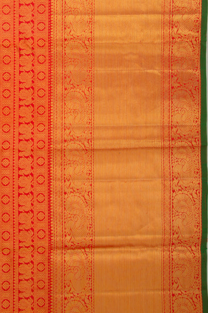 Taranga Kanchi Silk Brocade Red Saree