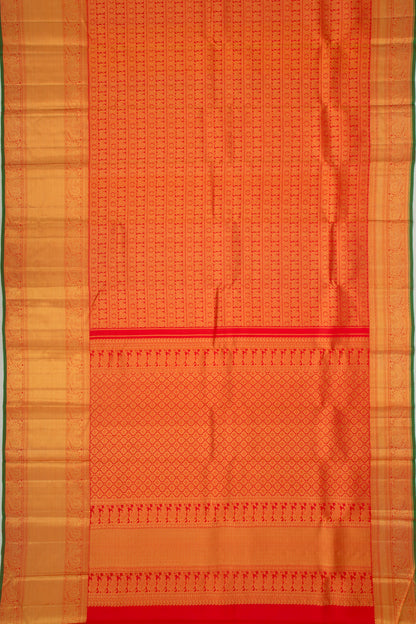 Taranga Kanchi Silk Brocade Red Saree